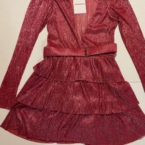 Sabina Musayev Hot Pink Mini Dress